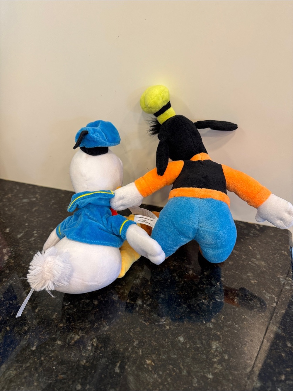 Disney Plush Donald Duck & Goofy Duo - Blue, Yellow, Orange, Brown - Picture 3 of 8